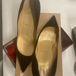 Christian Louboutin velour pumps